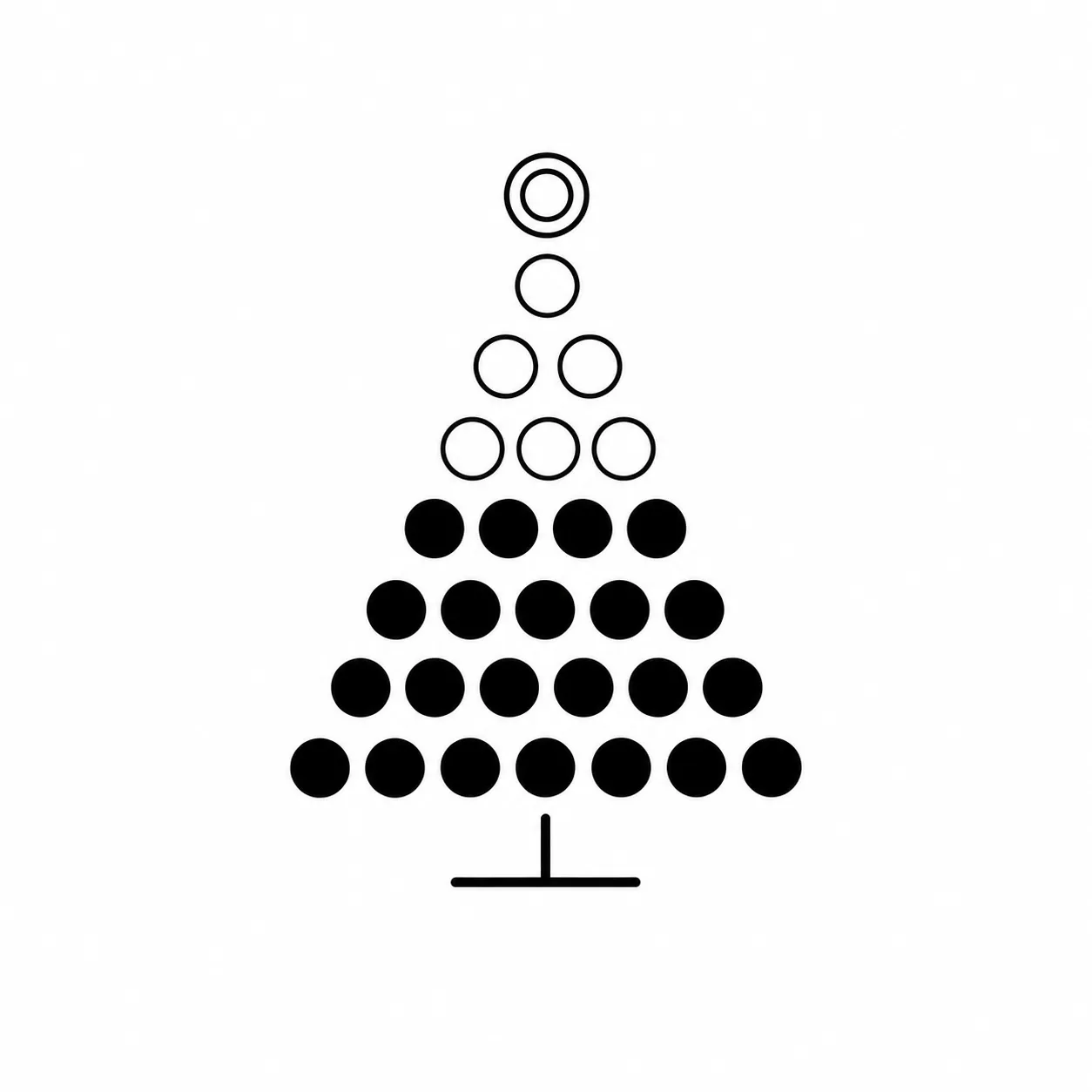 A Christmas tree built from week dots