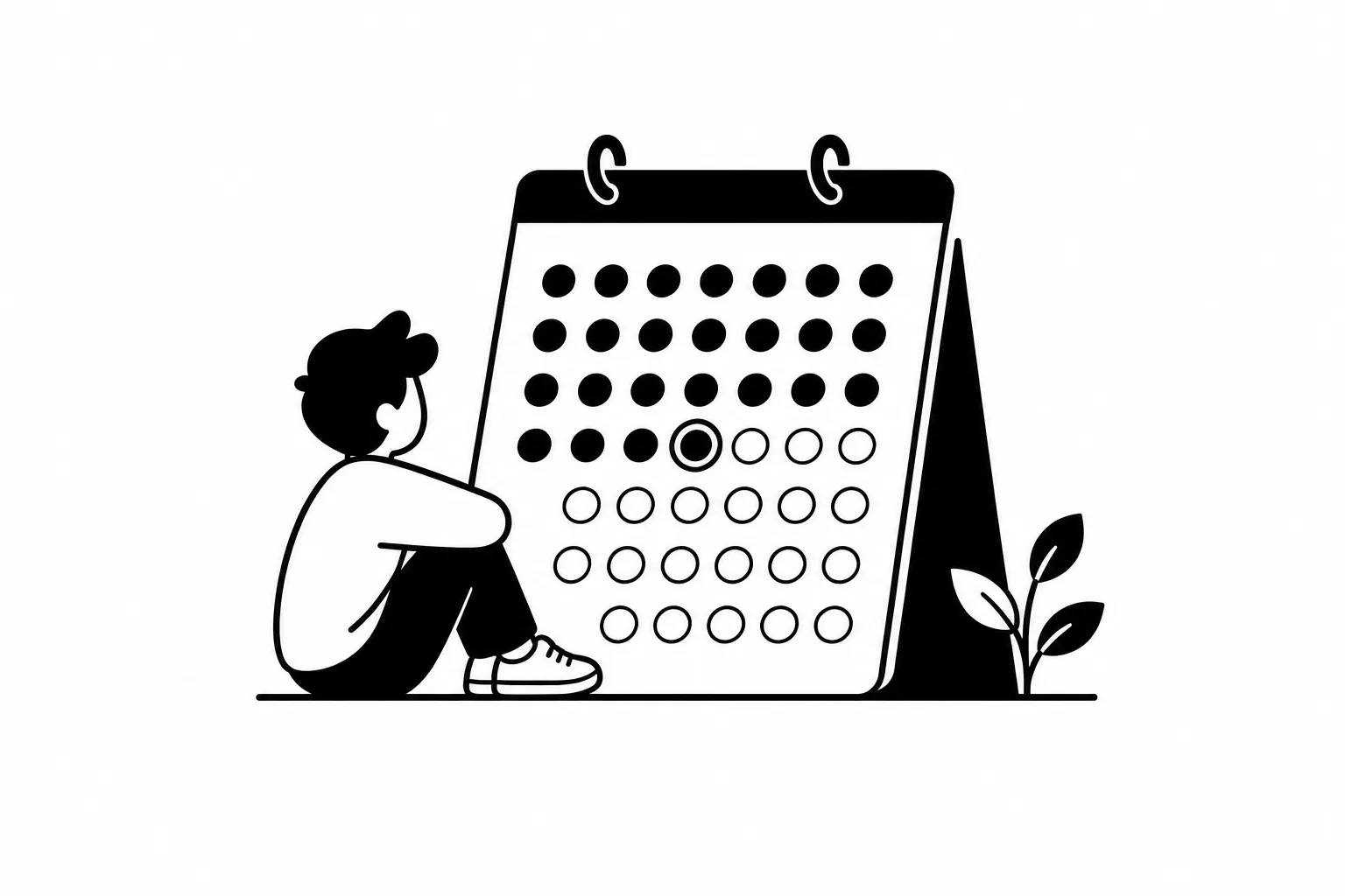 Count Your Weeks — a person sitting with their life calendar