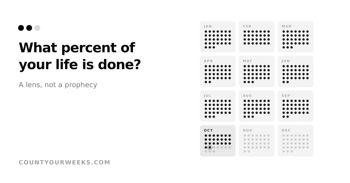 Point 9 Percnt Life Percentage Calculator — See Your Life as 100 Dots